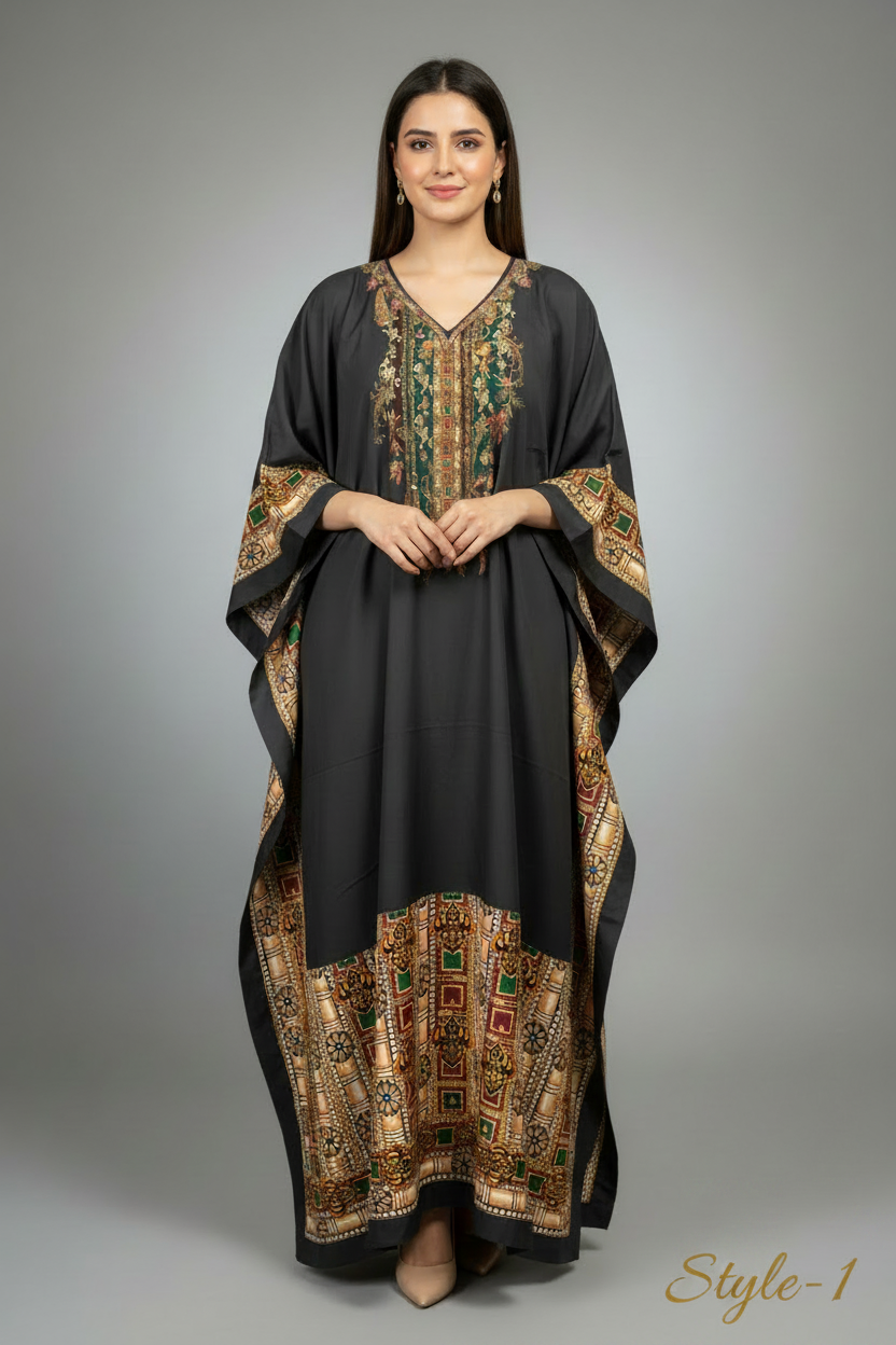 Long Kaftan- Bohemian print