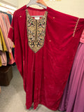 Velvet long kaftan