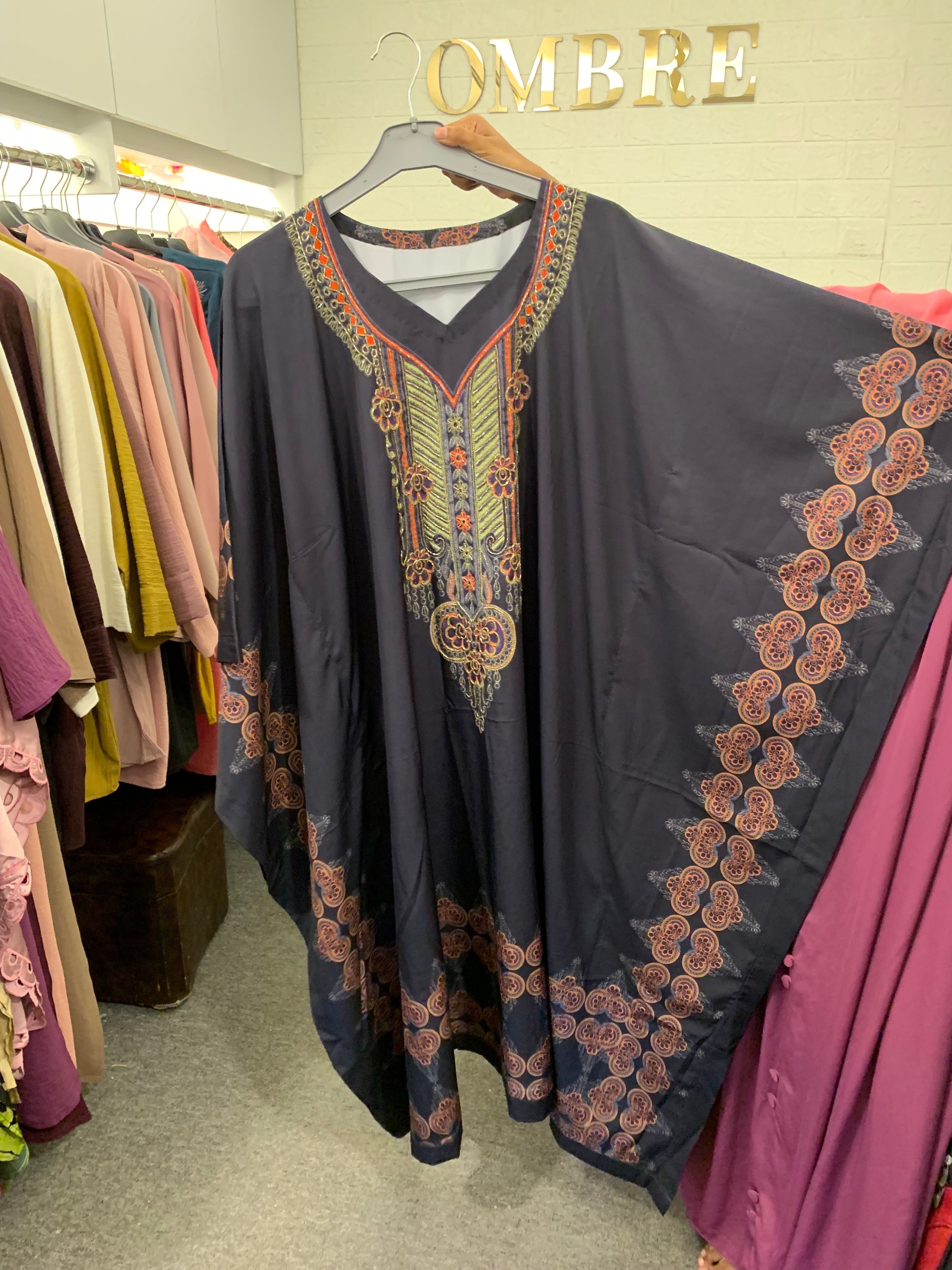 Long Kaftan- Bohemian print